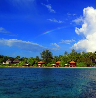 Rainbow over the resort